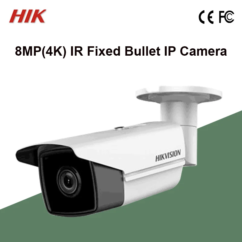 В наличии DS-2CD2T85FWD-I8 оригинальная Hik 8MP Bullet камера H.265 + IR 80m сетевая распознавание