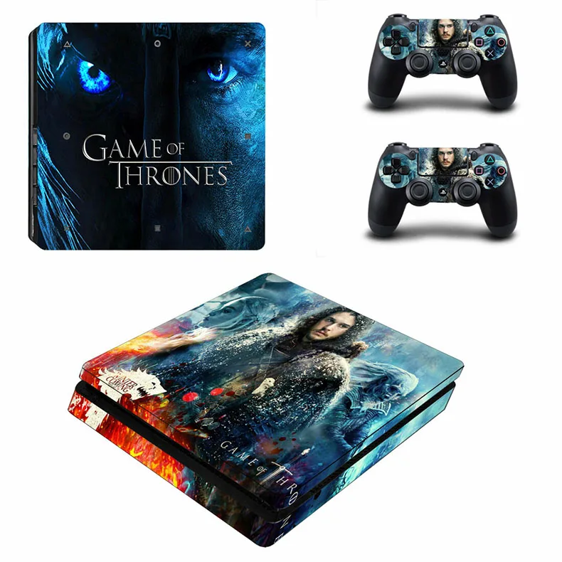 YSP4S-3540 PS4 Слим Кожа Наклейка Игра престолов 8 наклейка s Vinilo наклейка Pegatinas для Sony Playstation4 тонкая консоль и два контроллера - Цвет: YSP4S-3540