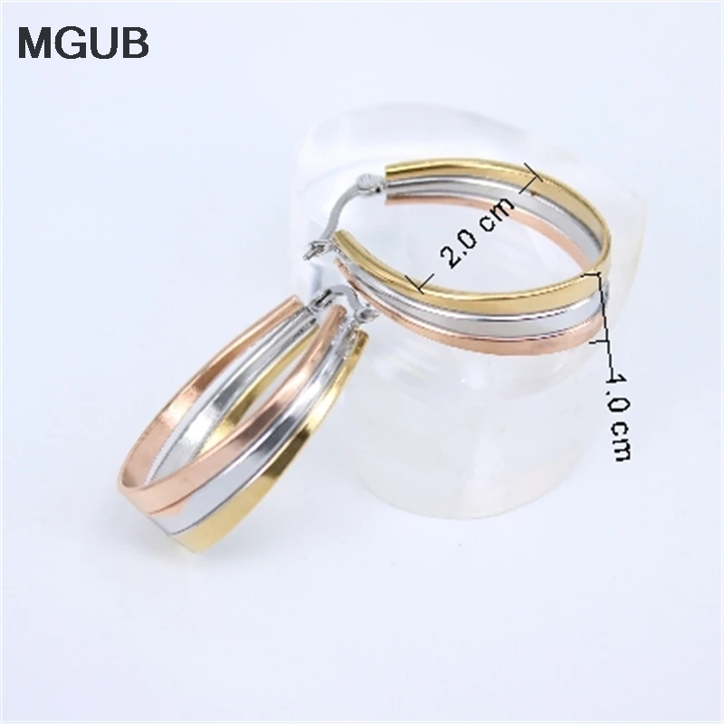 Серьги MGUB из нержавеющей стали 316L для регби 3 цвета Классические Красивые женские
