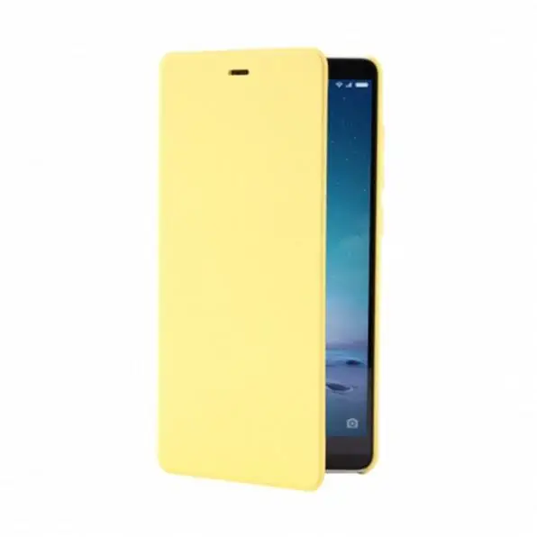 Xiaomi mi 4C чехол mi 4C Smart флип из искусственной кожи чехол с функцией пробуждения для mi 4C черный " Официальный Xiao mi Phone - Цвет: Цвет: желтый