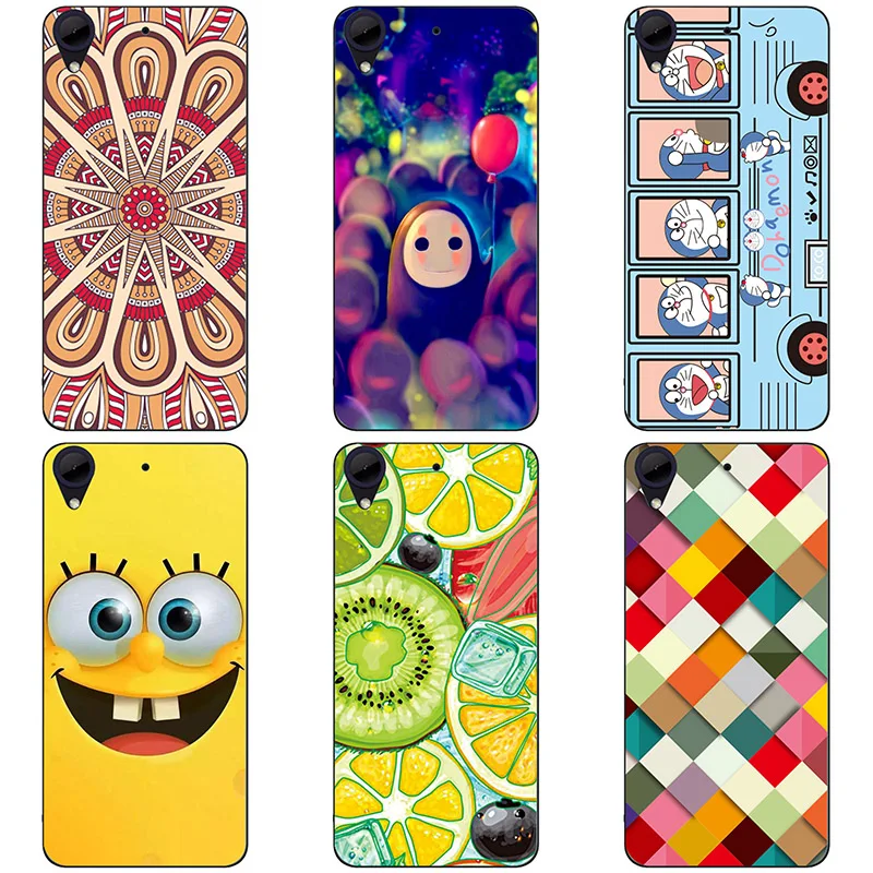 For HTC Desire 650 hard Plastic Case Cover phone shell Colorful printing D650 Painted Flower Cases |