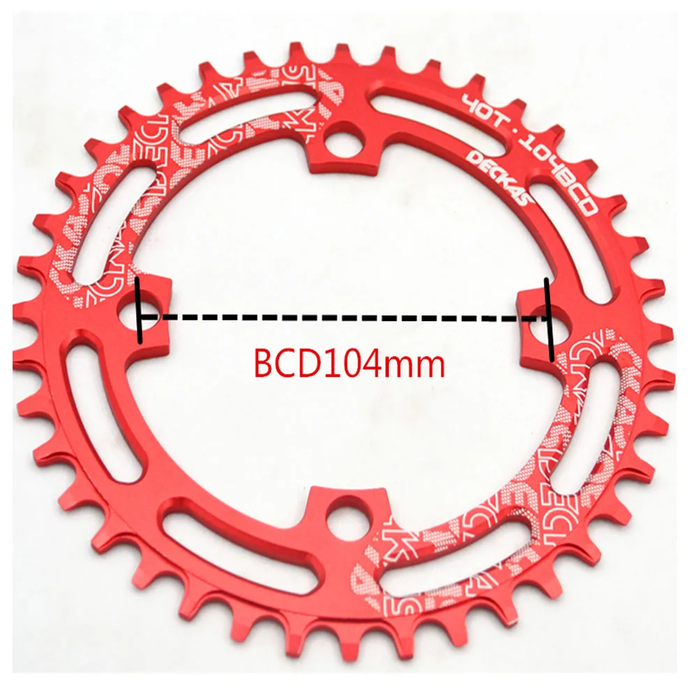 40 T/42 T/44 T/46 T/48 T/52 T алюминиевая Звездочка 104BCD горная велосипедная Звездочка MTB узкая широкая Односкоростной велосипед запчасти