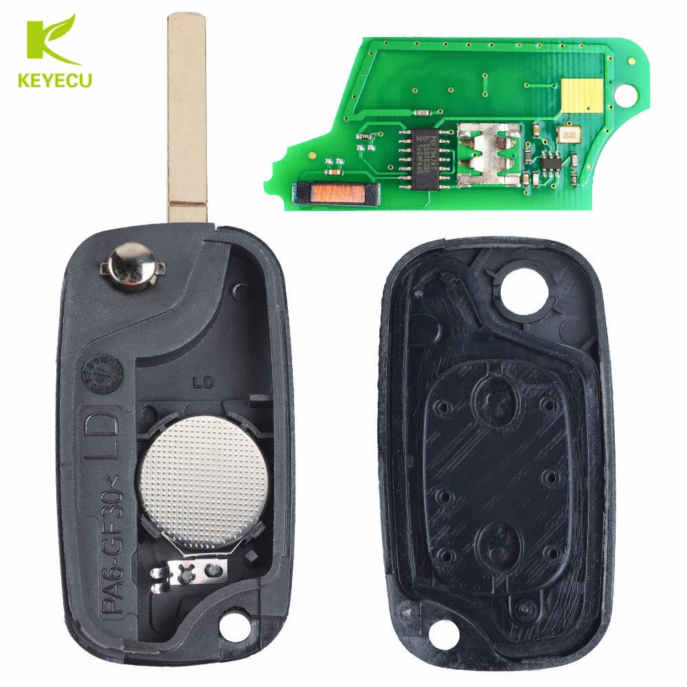 Брелок KEYECU с дистанционным управлением 3 кнопки 433 МГц PCF7961 для Renault Scenic III Megane Fluence