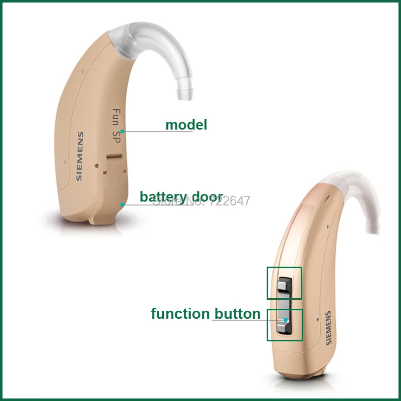 Siemens Super power Fun SP BTE слуховой аппарат, слуховые аппараты, 6 каналов, цифровые мощные Усилители звука для сильной глубокой потери, устройство