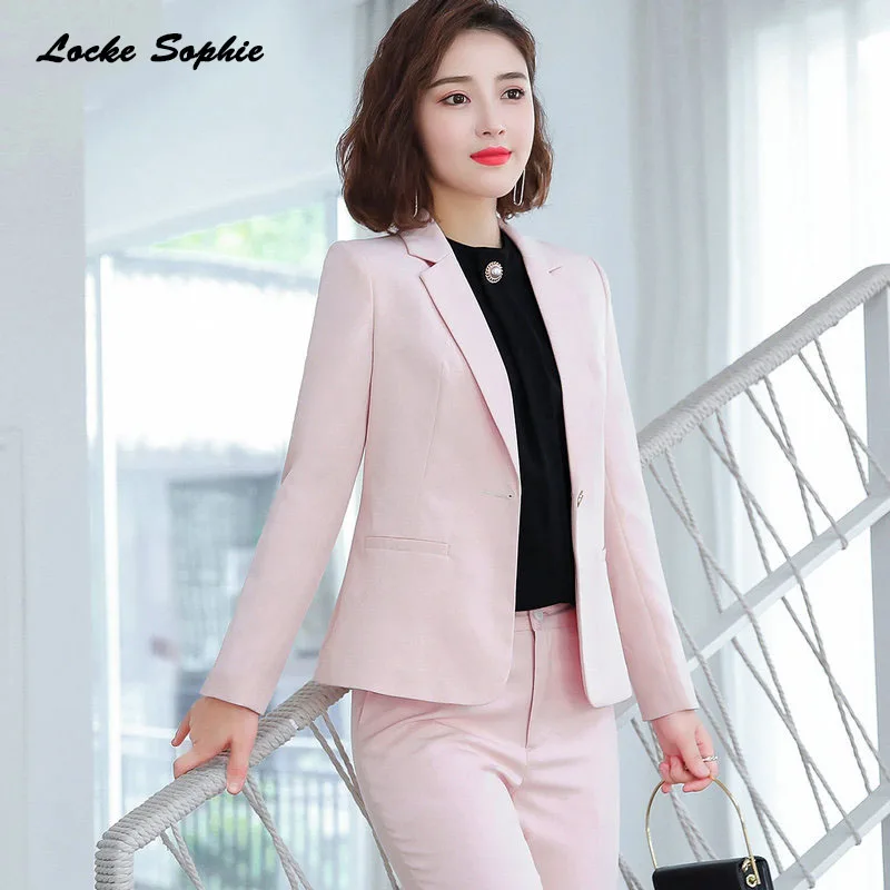 Women's Plus size Slim fit Blazers coats 2019 Summer cotton blend Long sleeves Small Suits jackets ladies Skinny Blazers Suits