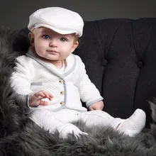 Осенний комплект одежды для новорожденных мальчиков, хлопковая футболка и штаны, комплект из 2 предметов, платье на день рождения, комплект одежды из хлопка для детей 0-4 лет