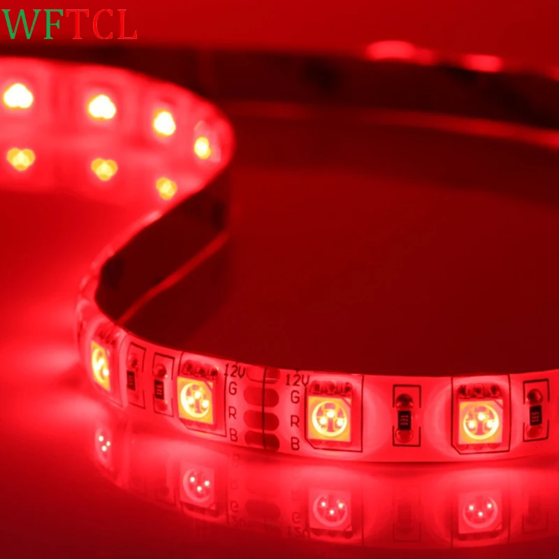 Wholesale LED Light strips 5050 RGB waterproof led lights 12 volt strip led lights 3 chips double PCB cheap price LED shop light