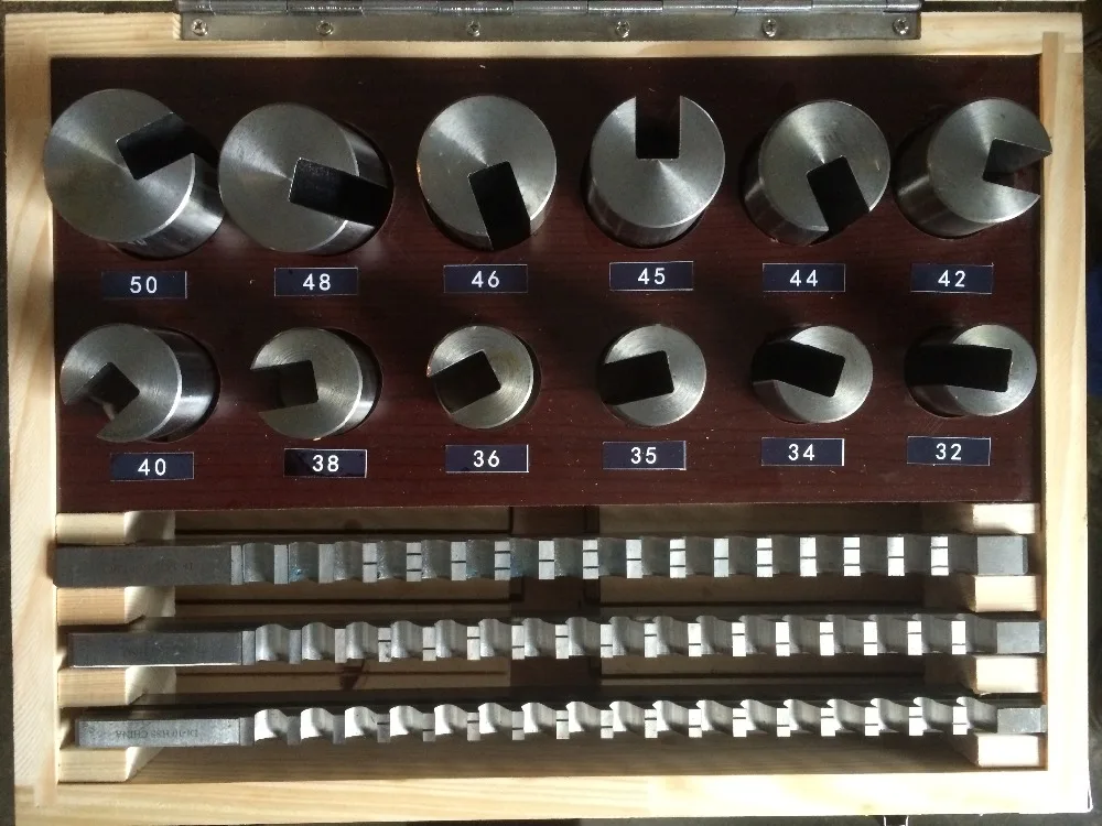 키웨이 브로치 도구 세트 10mm 12mm 14mm 브로치 32-50 부싱 심 HSS 절단 도구, CNC 기계용, 21 개