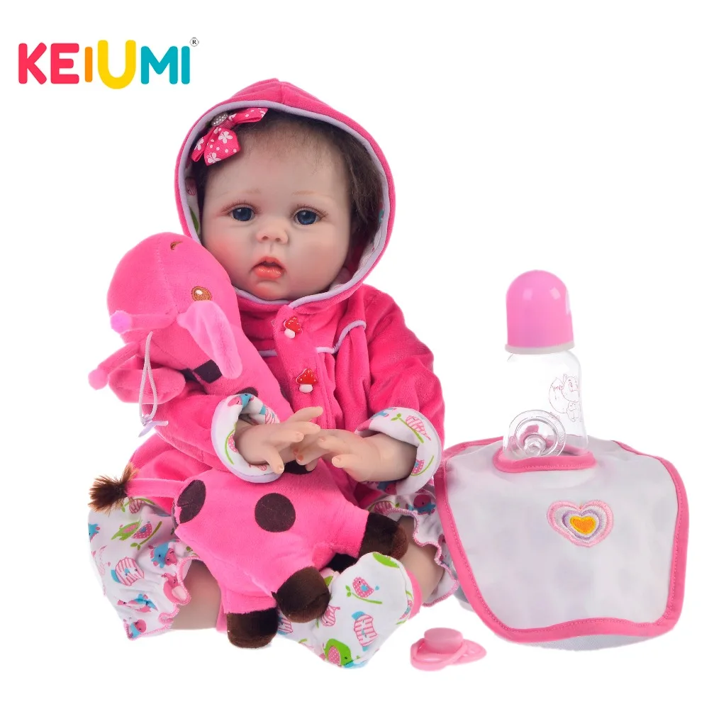 KEIUMI новые силиконовые куклы Новорожденные 22 дюйма 55 см милые детские