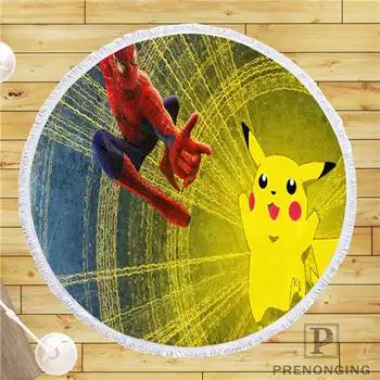 

Custom DIY Customized Microfiber Fabric Pokemon Round Beach Blanket Towel Printed on Demand 150cm #19-01-28-4-152