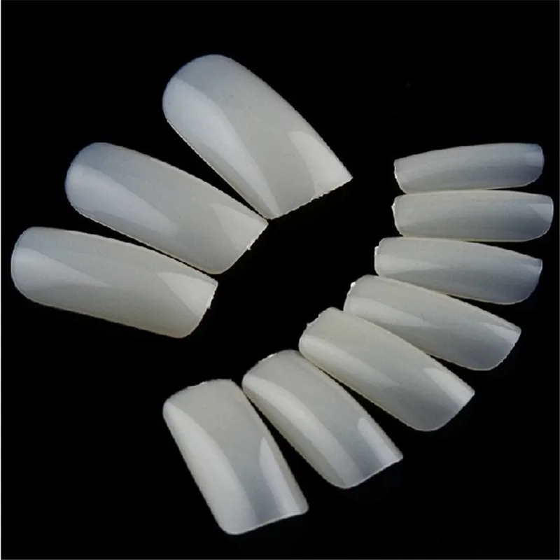 500Pcs/Pack 10 Sizes New Arrival salon DIY natural acrylic nail tips