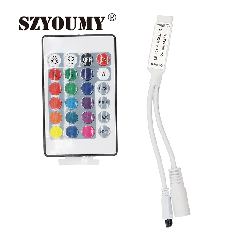 Szyoumy SMD RGB Светодиодная лента 5050 10 м 5 м 30 светодиодный/м RGB светодиодный ленточный светильник мини контроллер DC 12 В 2A адаптер полный комплект