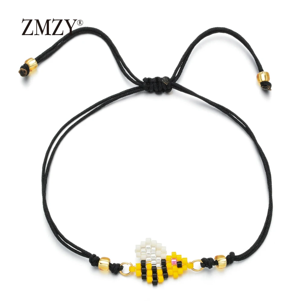 ZMZY милый браслет с Пчелой Miyuki Delicas Beads очаровательный браслет Pulseira ручной работы женский браслет дети животное ювелирный подарок - Окраска металла: SL026