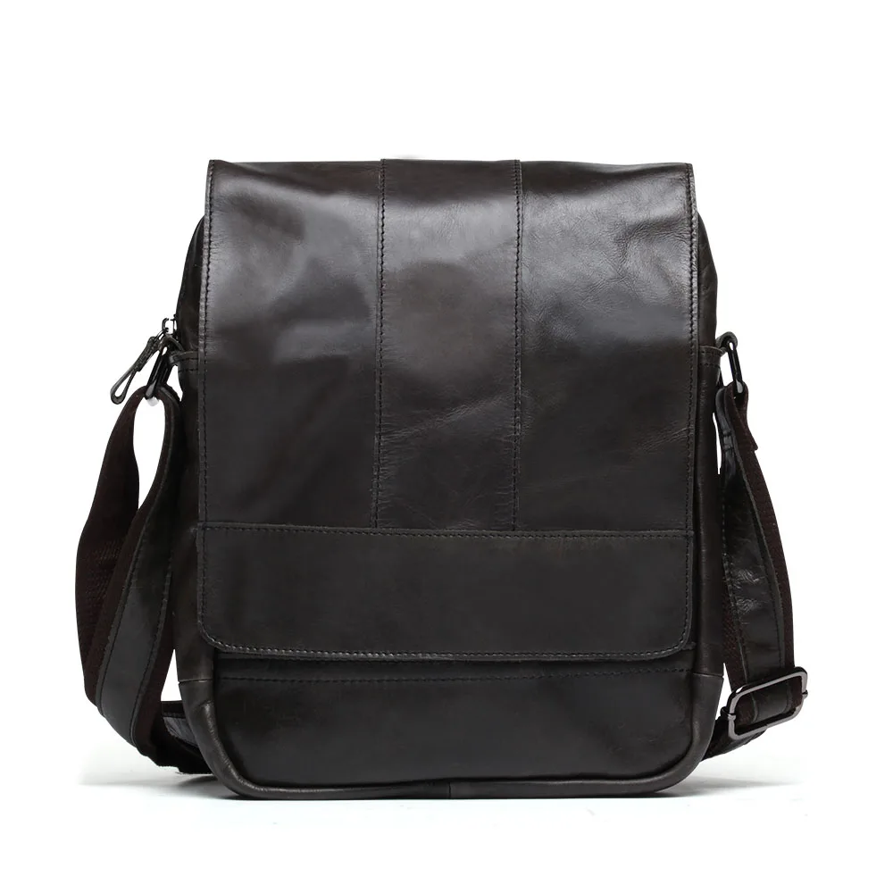 Men's Bags Genuine Leather Male Travel Crossbody Bags Casual Cowhide Flap Male Messenger Bag Men's Shoulder Bag Leather Handbags