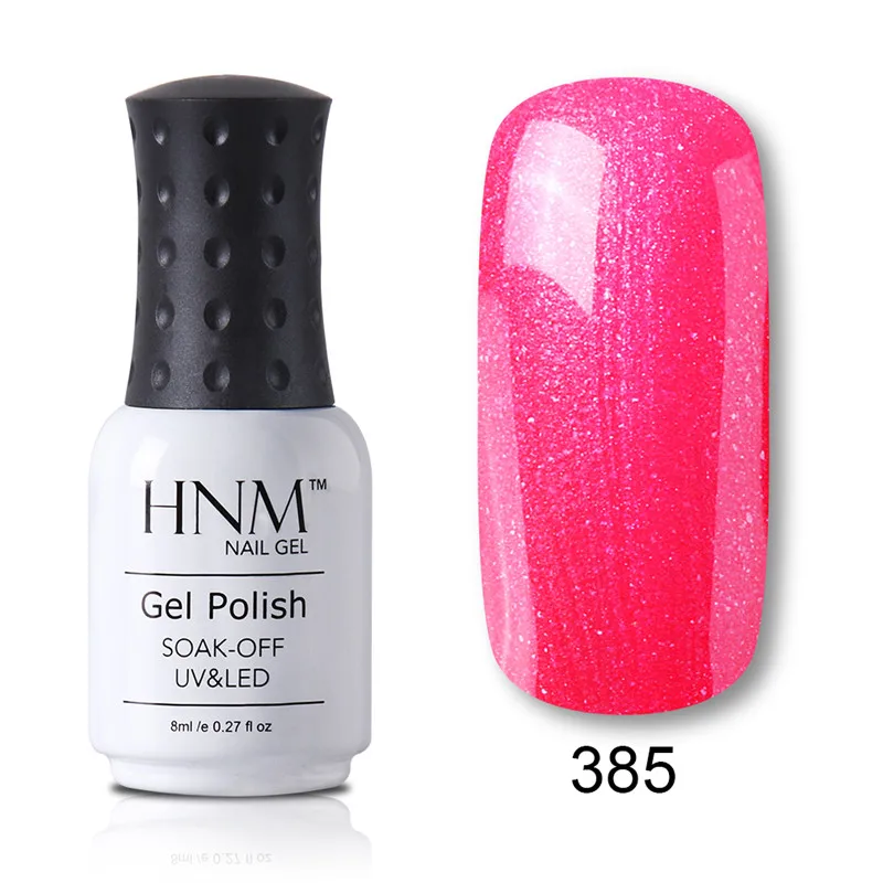 HNM УФ-лак для ногтей 8 мл чистый цвет штамповка краски геллак Nagellak полуперманентный лаковый гель лак для ногтей Vernis a Ongle праймер - Цвет: 385