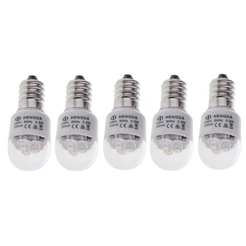 

5pcs LED Light Bulbs 0.5W Domestic Sewing Machine Part for Brother, Singer, Feiyue, Acme, Juki, Butterfly, etc