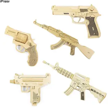 

iPiggy 3D Puzzle DIY Handwork Assembly Wooden Gun Toys Interesting Developing Intelligence For Children As Birthday Gift