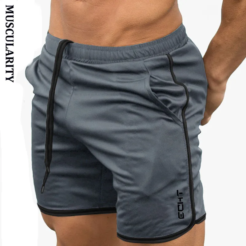 Мускулярность новые мужские шорты для фитнеса бодибилдинга мужские спортивные залы тренировка Мужская дышащая сетка быстросохнущая Спортивная одежда короткие штаны