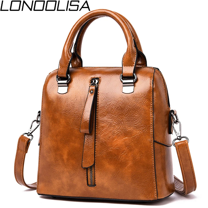 Женские кожаные сумки LONOOLISA Sac A Main Femme роскошные дизайнерские на плечо для женщин