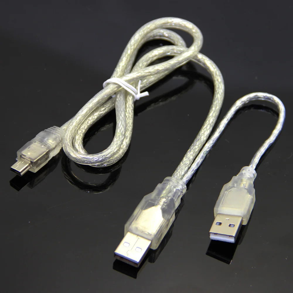 Bochara 2в1 USB 2,0 Тип A папа с USB питание к Mini 5P Мужской кабель Y сплиттер двойное экранирование(фольга+ Плетеный) для HDD