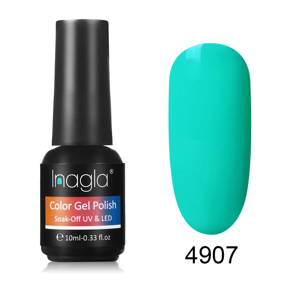 Inagla 10 мл флуоресцентный и макарон цвет замачиваемый УФ светодиодный Гель-лак для ногтей Декоративный Гель-лак - Цвет: 4907