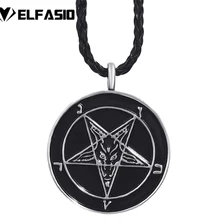 Мужские, для мальчиков, Penadnt Baphomet, коза, пентаграмма, дьявол, амулет, Оловянное ожерелье, ювелирные изделия LP283