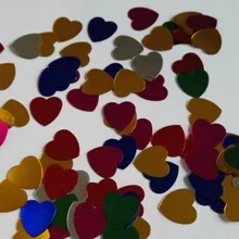 1000 шт блестящее Сверкающее металлическое фольгированное конфетти в виде сердца для украшения стола Свадебные предметы декора для вечеринок и дней рождения поделки своими руками