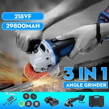 218vf 29800ma Cordless Brushless Electric Angle Grinder Polishing Grinding Cutting 3 in 1 Machine Power Cutting Tool