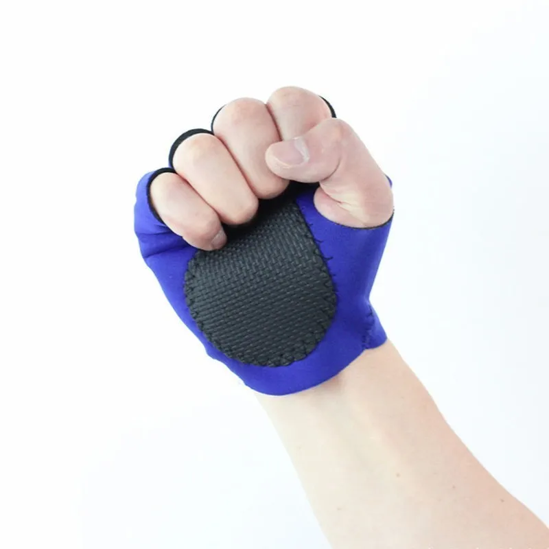 اللياقة البدنية الرياضة قفازات لرفع الأثقال سيليكون مكافحة زلة تجريب نصف إصبع قفازات نجوم النادي الأهلي الجمباز القبضات اليد حماية النخيل