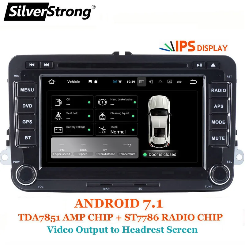 

SilverStrong IPS Android7.1 2DIN CAR DVD GPS for VW GOLF5 GOLF6 and CAR GPS for PASSAT B7 B6 MirroringLink 701X3-1G16G