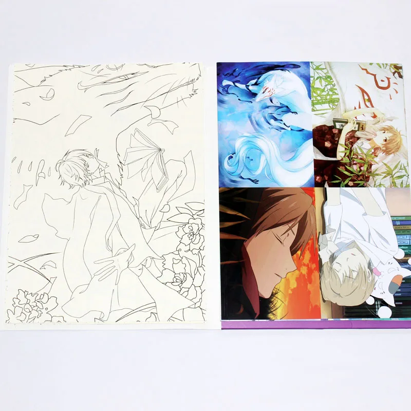 Anime Natsume Yuujinchou Coloring Book For Children Adult Relieve Stress Kill Time Painting Drawing antistress Books gift Anime Natsume Yuujinchou Coloring Book For Children Adult Relieve Stress Kill Time Painting Drawing antistress Books gift