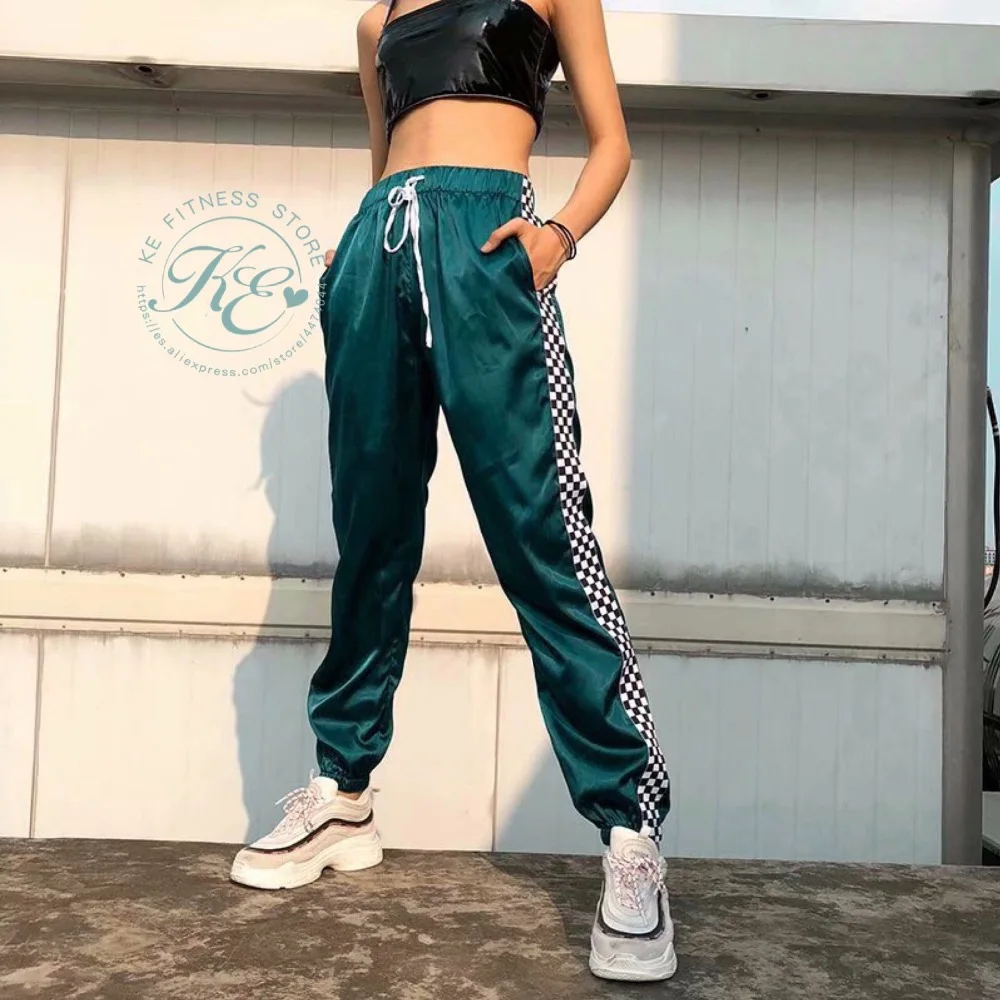 Ke pantalones mujer con brillo stylo хипстер хип-хоп фитнес-зал, брюки женские, pantalones Мода mujer, moda mujer