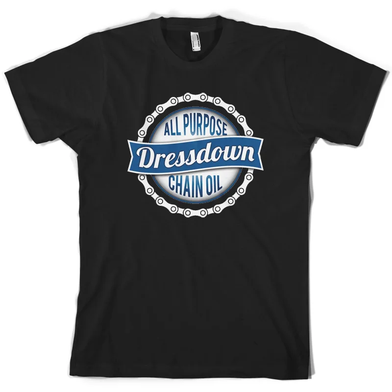 Dressdown универсальная мужская футболка с цепочкой масляным принтом винтажная