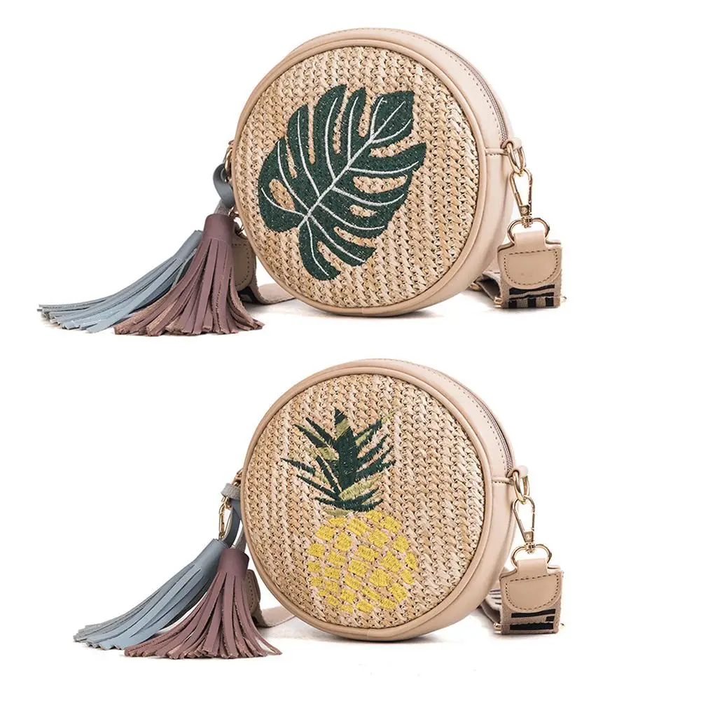 المطرزة المنسوجة القش مضفر أكياس الأزياء جولة عارضة سيدة الكتف رسول تخزين يد Crossbody حقيبة للنساء فتاة المطرزة المنسوجة القش مضفر أكياس الأزياء جولة عارضة سيدة الكتف رسول تخزين يد Crossbody حقيبة للنساء فتاة