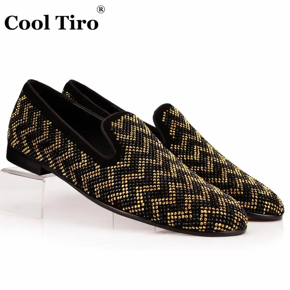 Rhinestone Strass Loafers Men Moccasins Slippers Men's Dress Shoes  (11)