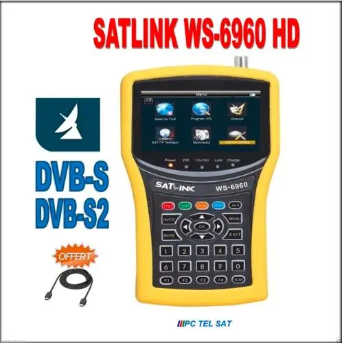 Спутниковый искатель satlink стандарта dhl dvb s2 диагональю 4 3 дюйма|Спутниковое ТВ| |