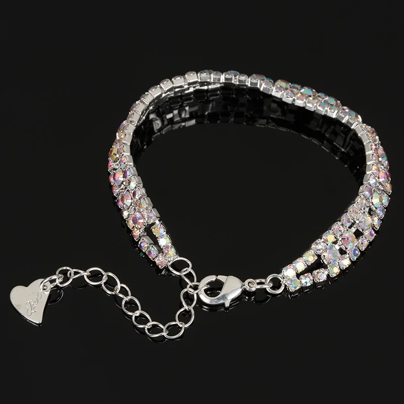 YFJEWE, Роскошные браслеты с кристаллами для женщин, винтажные серебряные и красочные браслеты для невесты, свадебные ювелирные изделия, модные женские подарки B129