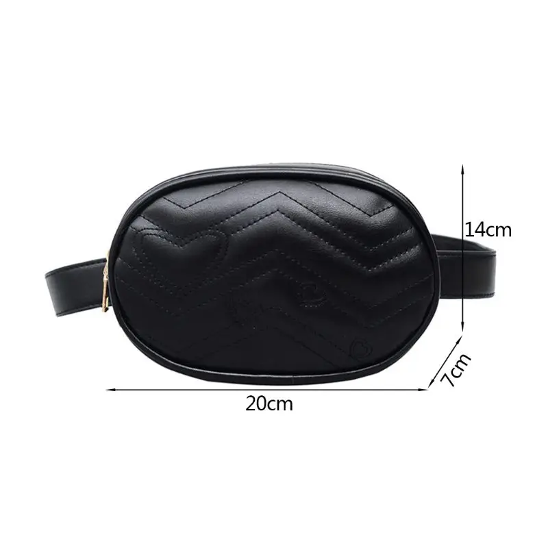 

Fashion Women Waist Bag Elegant PU Leather Travel Bumbag Ladies Girls Solid Color Fanny Pack Cell Phone Pouch Crossbody Bag