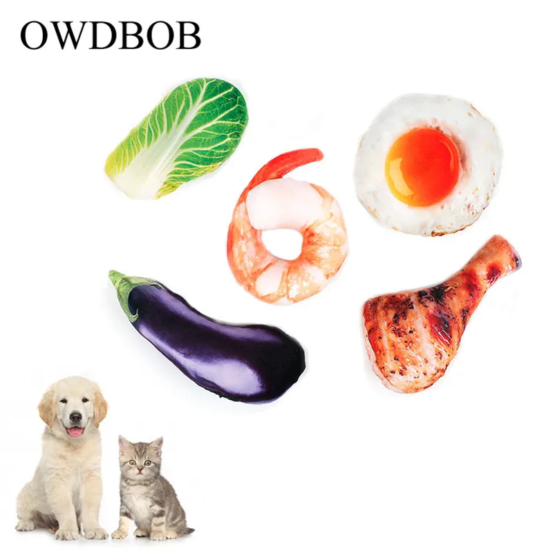 

OWDBOB Pet Dog Chew Toy Creative Simulation Fruit Vegetable Chicken Toy for Dog Pet Supplies Cat Puppy Squeaky Toys Pet Supplies