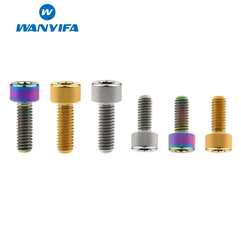 

Wanyifa M4x10mm M4x12mm DIN912 Column Head Titanium Bolt Screw for Bicycle Brake