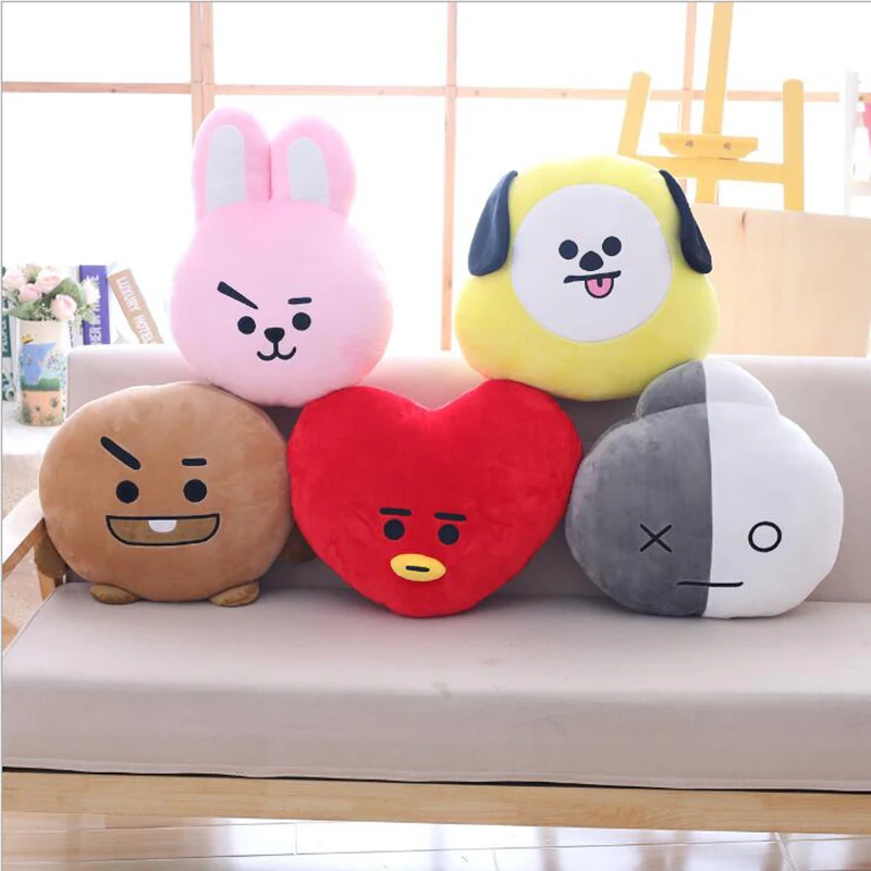 

New Kpop Bangtan Boys bt21 Vapp Pillow Plush Cushion Warm Back Pillow Cartoon Dolls tata CHIMMY SHOOKY Stuffed Plush toys
