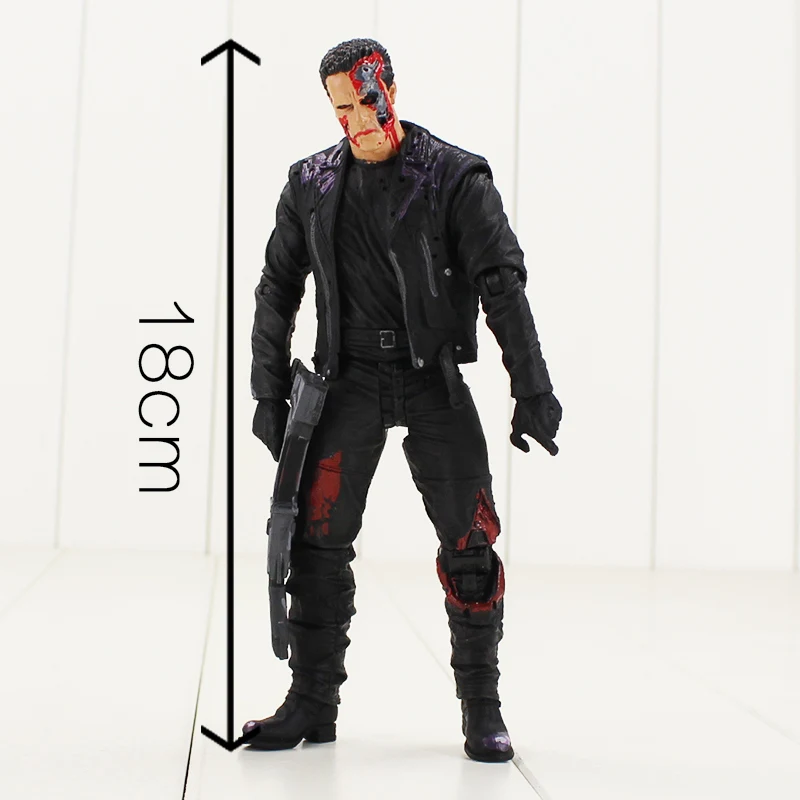1 шт. 18 см NECA Терминатор Шварценеггер T800 светильник оружие ПВХ фигурка игрушки