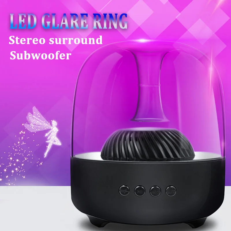 

Wireless Bluetooth Speaker Fantasy Colorful LED Lights Subwoofer Bluetooth Haut-parleur Home Theater Speaker For Halloween Gift