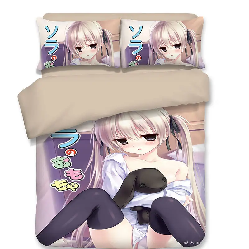 3 шт./компл. аниме Yosuga no Sora наборы постельного белья с 3D принтом наволочками +