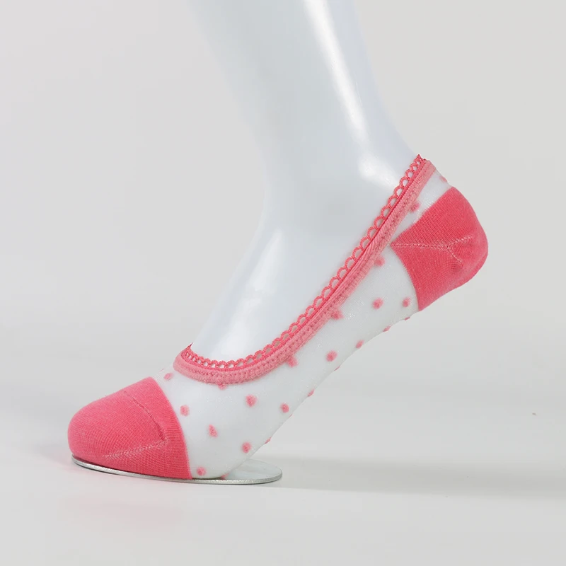 DONG AI 5 пар прозрачные Модные стекло шелк цвет полосы цветок 1 раз формирования для женщин носки для девочек комплект дозирования в том числе
