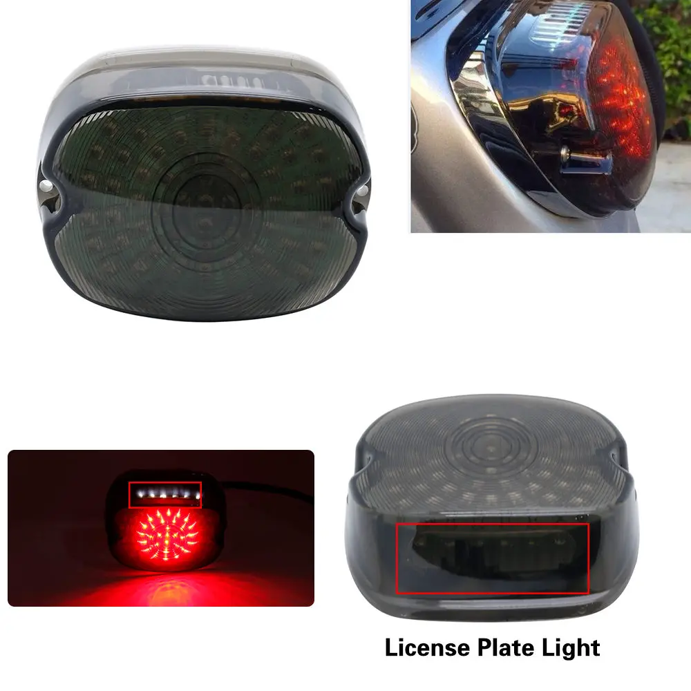 Led Motorcycle Tail Brake Signal Integrated Light for Harley Softail Sportster Road King Dyna Electra Glide Smoke |