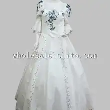 Европейское винтажное платье Marie Antoinette Era Белое Бальное Платье