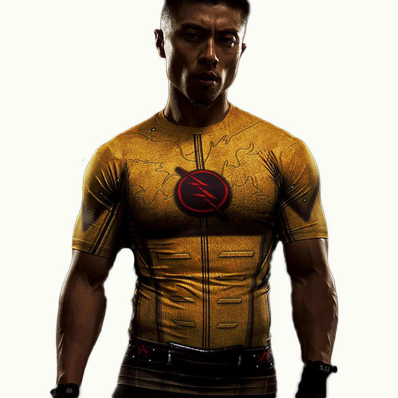 الرجال ضغط t mma rashguard الاحتفاظ باللياقة لياقة قاعدة طبقة الجلد ضيق الاثقال مطاطا الرجال القمصان بأكمام قصيرة