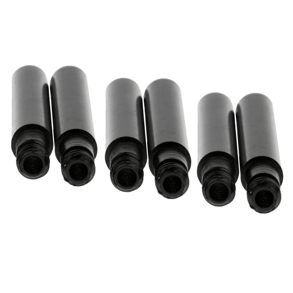 6pcs Aluminum Alloy Bike Tire Tyre Presta Valve Extensions Extender Cap 40mm Black Extensor de valvula Prolongateur de valve