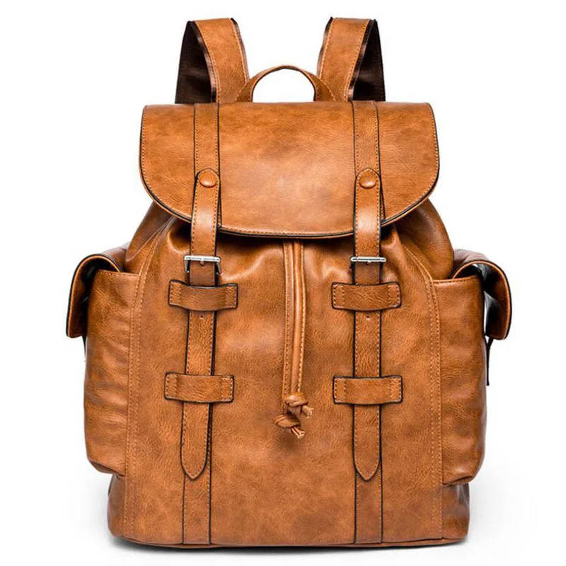 

Multifunction Backpacks Fashion Mochila Leisure travel backpack anti thief High Quality PU Leather Laptop Capacity student bag